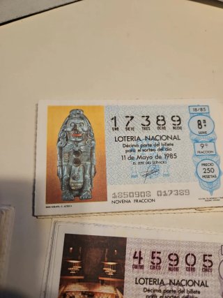 Coleccion Décimos Lotería Nacional de 1982 a 2026