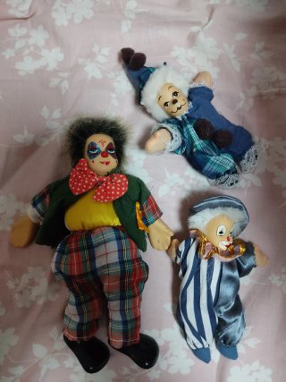 Lote 3 Payasos Porcelana Vintage
