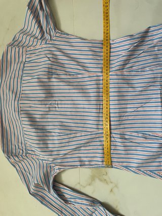 Camicia Fred Perry Donna S Azzurra Righe