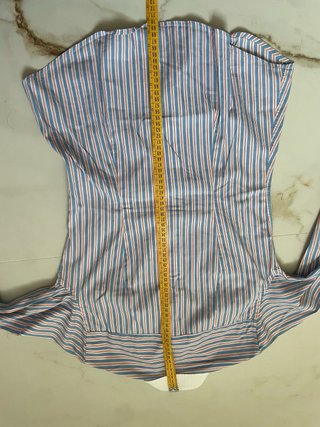 Camicia Fred Perry Donna S Azzurra Righe