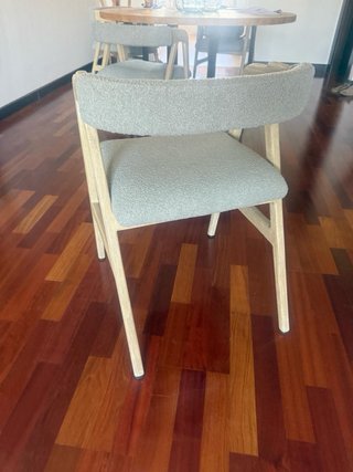 Conjunto 4 sillas comedor verde azulado