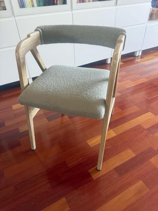 Conjunto 4 sillas comedor verde azulado