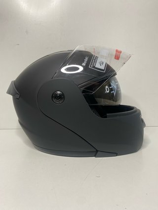 : Casco Moto Modular ORZ Negro Mate Talla S