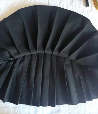 Gonna a pieghe similpelle nera  XXS