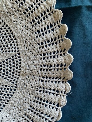 2 Centrotavola uncinetto rotondi bianchi