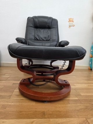 Sillón relax eléctrico giratorio 360º – negro