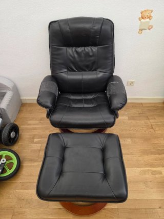 Sillón relax eléctrico giratorio 360º – negro