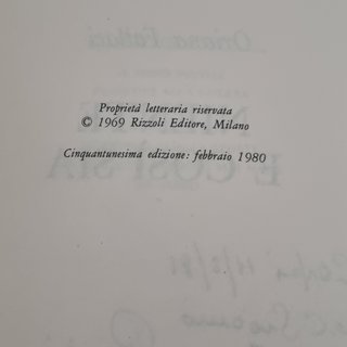 Oriana Fallaci Niente e così sia Libro Rizzoli '80