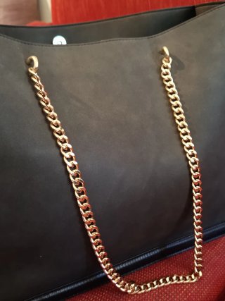 Bolso Tote Shopper JustFab Negro/Gris