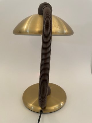 Lampada da Tavolo Vintage Metallo Oro Marrone