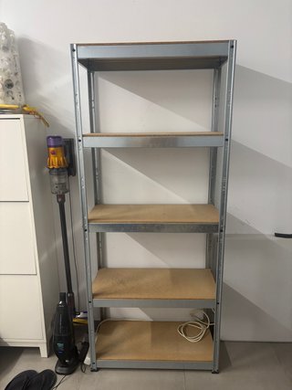 Estantería metálica 5 baldas madera