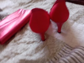 Zapatos y bolso fiesta rojos TULIPANO talla 38