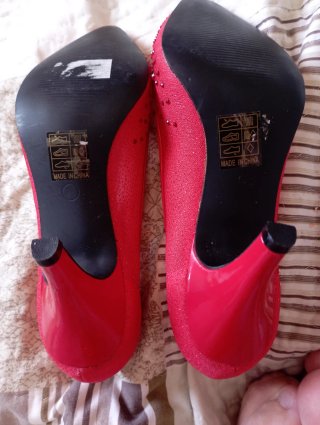 Zapatos y bolso fiesta rojos TULIPANO talla 38