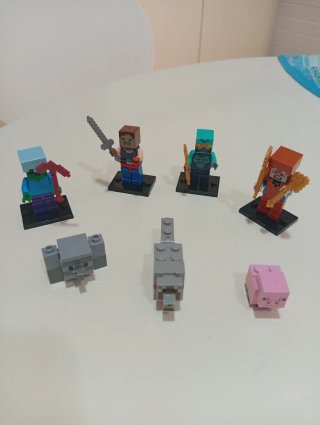 Lote Figuras Minecraft Compatible Lego