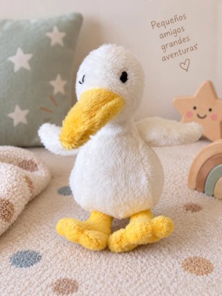 Peluche de mini pato blanco y amarillo
