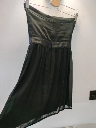 Vestido fiesta negro palabra de honor T.36