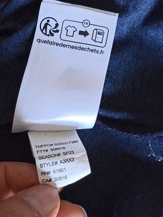 T-shirt tecnica The North Face Blu Melange