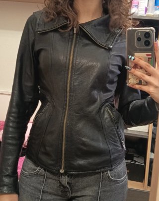 Chaqueta Piel Negra Goosecraft