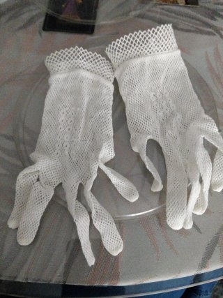 Guantes de Comunión Encaje Blanco