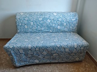 Sofá Cama Gris Tela