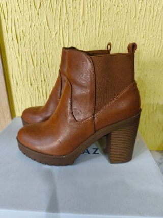 Botines tacón plataforma marrón
