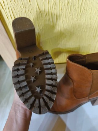 Botines tacón plataforma marrón