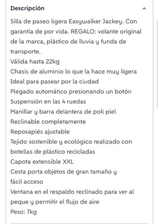 Silla de paseo Easywalker negra
