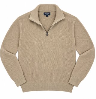 Massimo Dutti Jersey Beige Cremallera