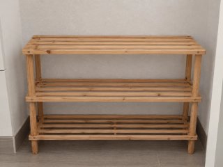 Zapatero de madera 3 baldas