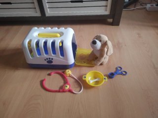 Kit veterinario con perrito y accesorios