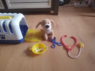 Kit veterinario con perrito y accesorios