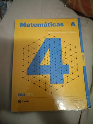 Matemáticas A, 4 ESO, ISBN: 978421873786
