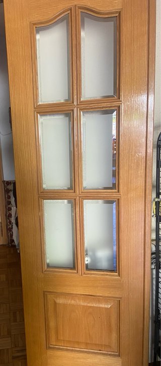 Puerta doble roble salón