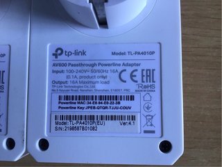Adaptadores PLC TP-Link con Cable Ethernet