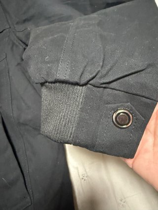 Chaqueta militar negra utilitaria Talla L