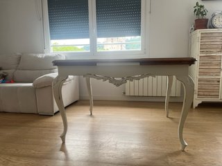 Mesa de comedor extensible madera castaño