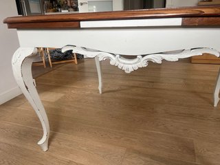 Mesa de comedor extensible madera castaño