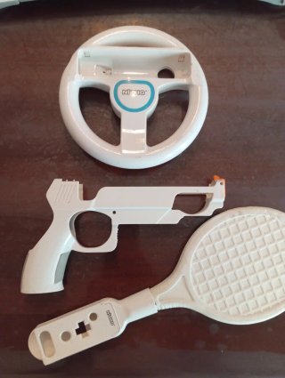 Nintendo Wii+New Super Mario Bros+2 Controller+acc