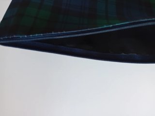 Bustina 15x27cm Tartan Blu/Verde