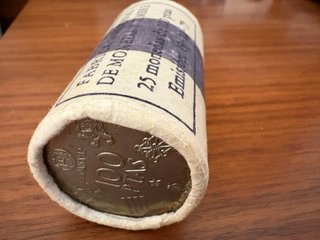 Cartucho 25 monedas 100 ptas. 1975