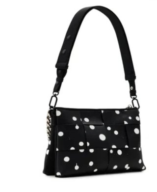 Borsa Desigual a pois nera e bianca