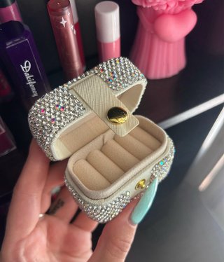 Caja Joyero Decorada con Brillantes