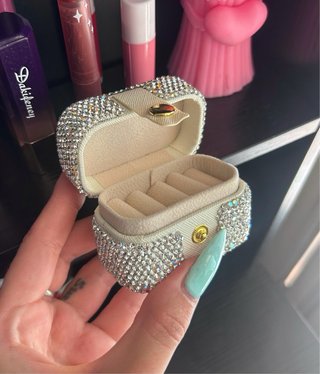 Caja Joyero Decorada con Brillantes