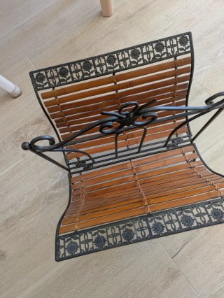 Revistero Vintage Forja y madera