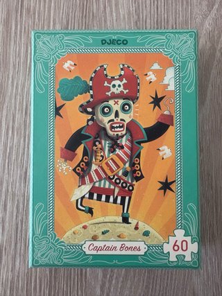 Puzzle Capitán Bones 60 piezas Djeco