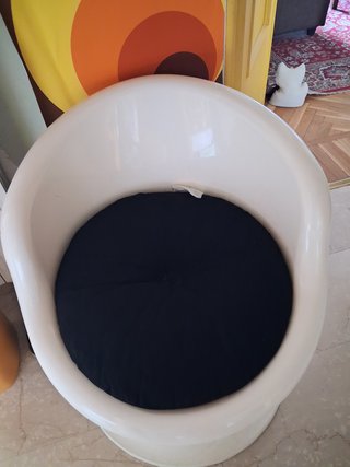 Sedia Ikea anni '70 in plastica bianca