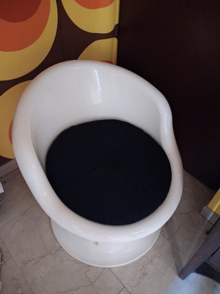 Sedia Ikea anni '70 in plastica bianca
