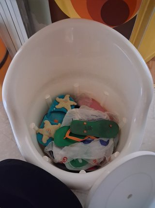 Sedia Ikea anni '70 in plastica bianca