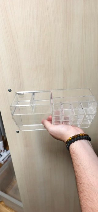 Organizador de maquillaje acrílico transparente