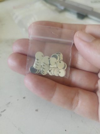 25 Medallitas 6mm Plata 925